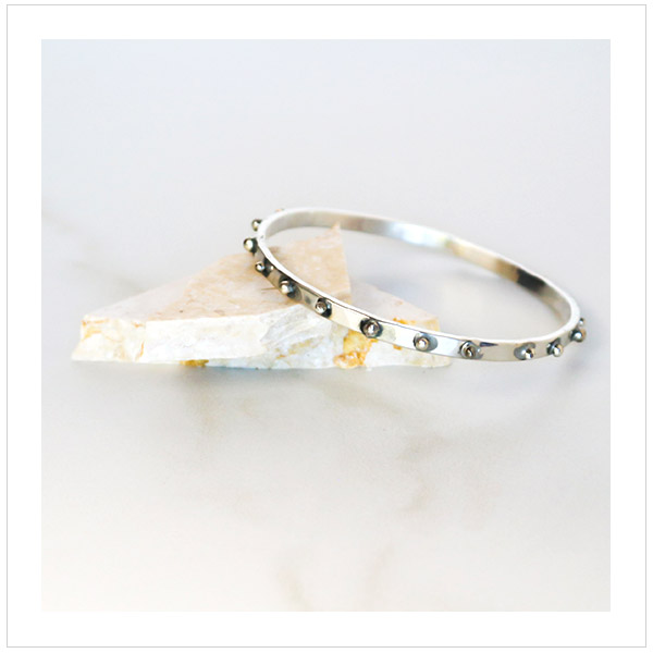 Silver Dot Sterling Bangle