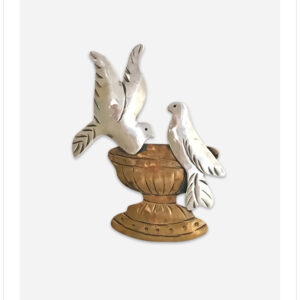 Two Birds Visiting Pin