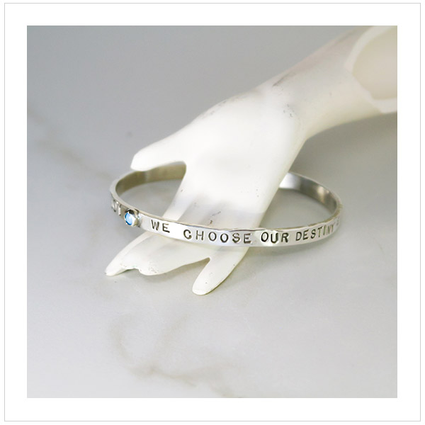 We Choose our Destiny Sterling Bangle