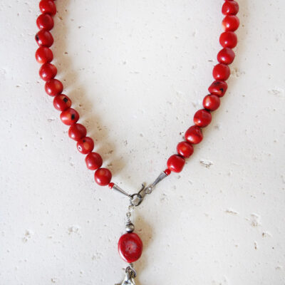 Coral and Sterling Necklace