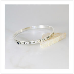 within your heart sterling bangle