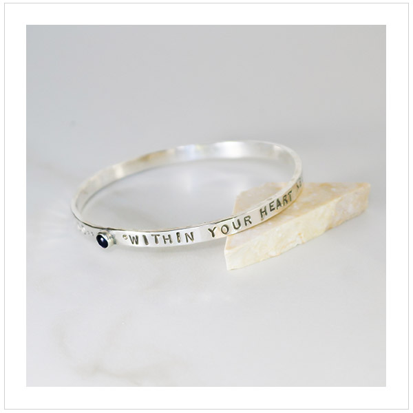 within your heart sterling bangle